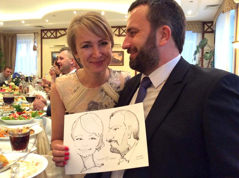 Шаржист на свадьбу Михаил Шабалин,Минск,шарж