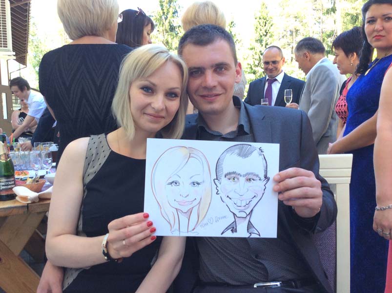 Шаржист на свадьбу Михаил Шабалин,Минск,шарж