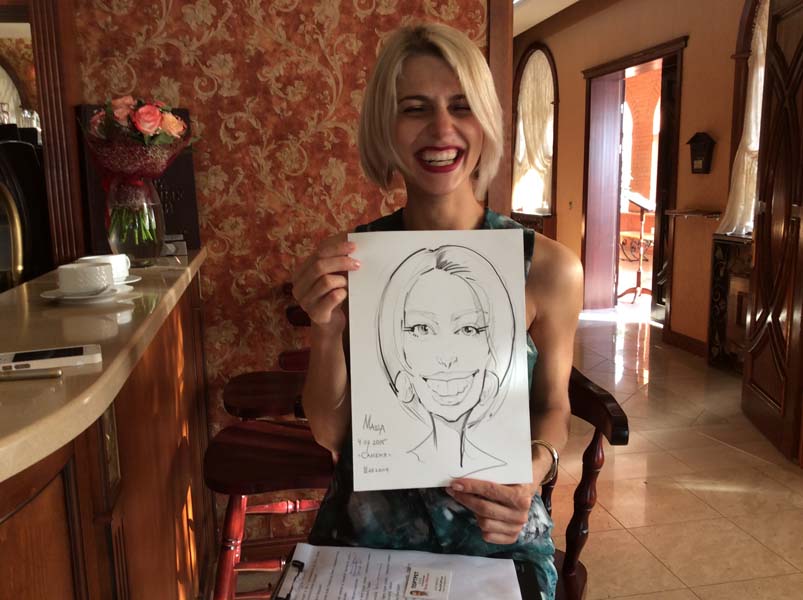 Машка ржет держа шарж Самбия быстрый стиль