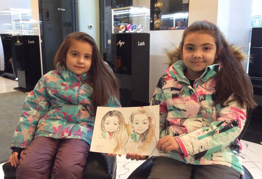 шаржист на кельтском корпоративе Михаил Шабалин