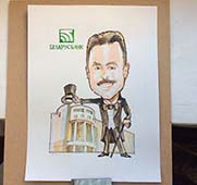 Шарж руководителя беларусбанка шаржист Михаил Шабалин