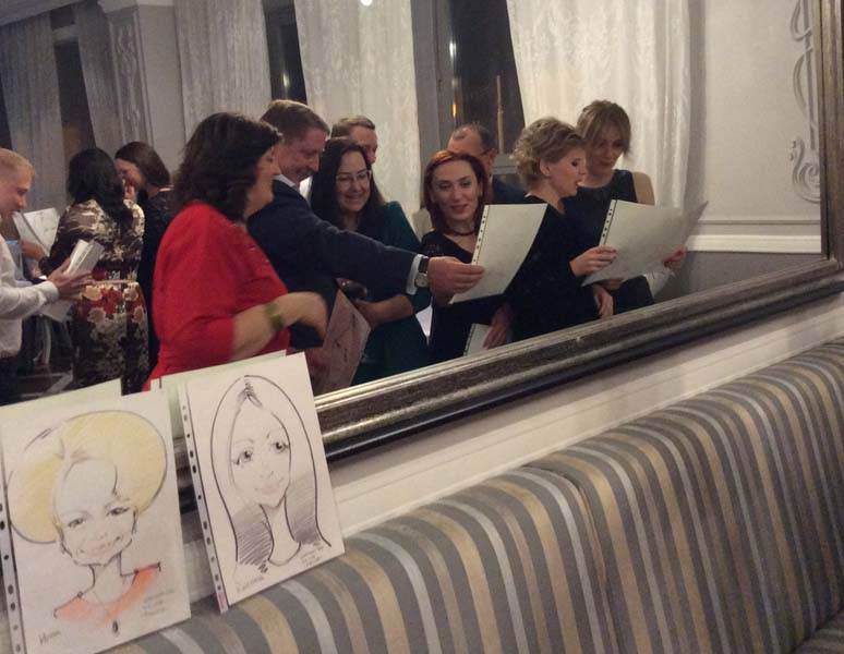 шаржи на юбилейном корпоративе 20 лет Электросервису