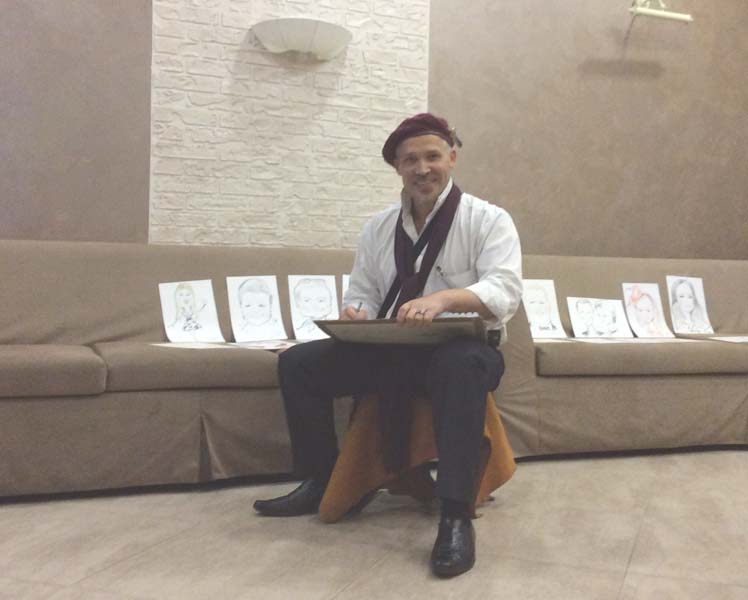 Шаржист на свадьбу Михаил Шабалин,Минск,рисую в на Минском море в 