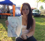 шарж девушки на празднике Дне Приморска