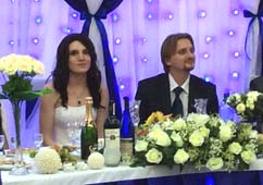 Шаржист на свадьбе Татьяны и Стаса